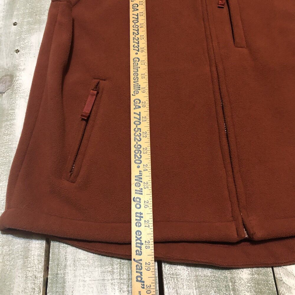 Duluth Trading Fleece Vest Mens Large Red Windproof Full Zip Workwear Heavy - Picture 6 of 11